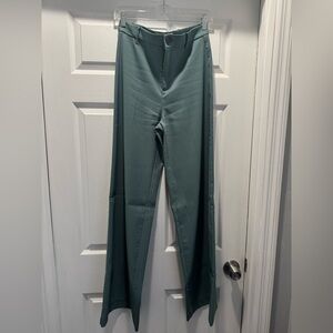 Zara Teal High-Waisted Trousers